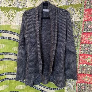 Wooden Ships x Anthropologie Gray Wool Blend Water-Shawl Cardigan Size Small